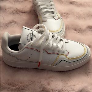 adidas White Multicolor Men's Shoes